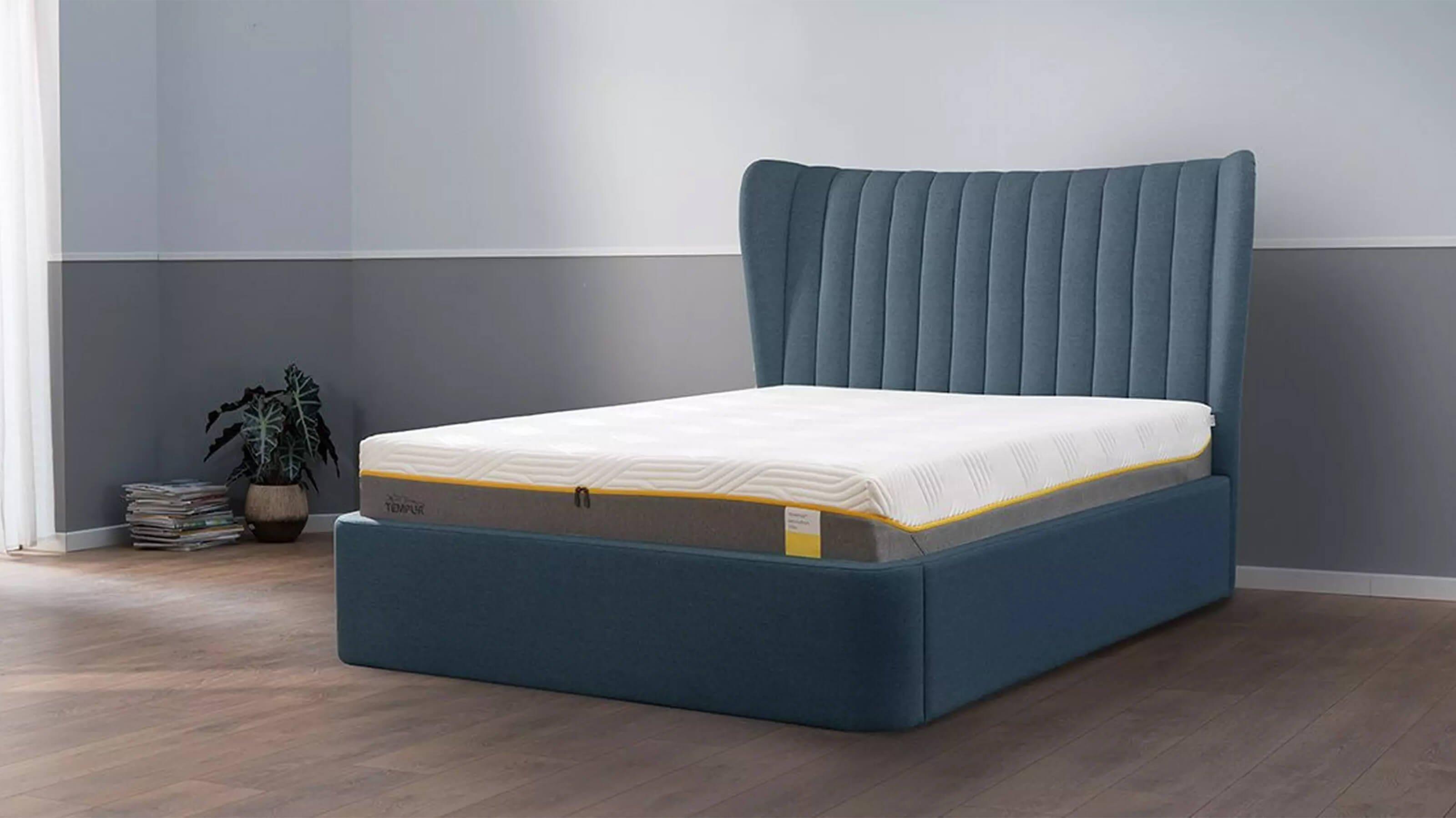 Tempur bed frame base upholstered