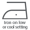 Iron on low or cool setting