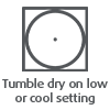 Tumble dry on low or cool setting