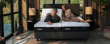 A couple in a Tempur bed