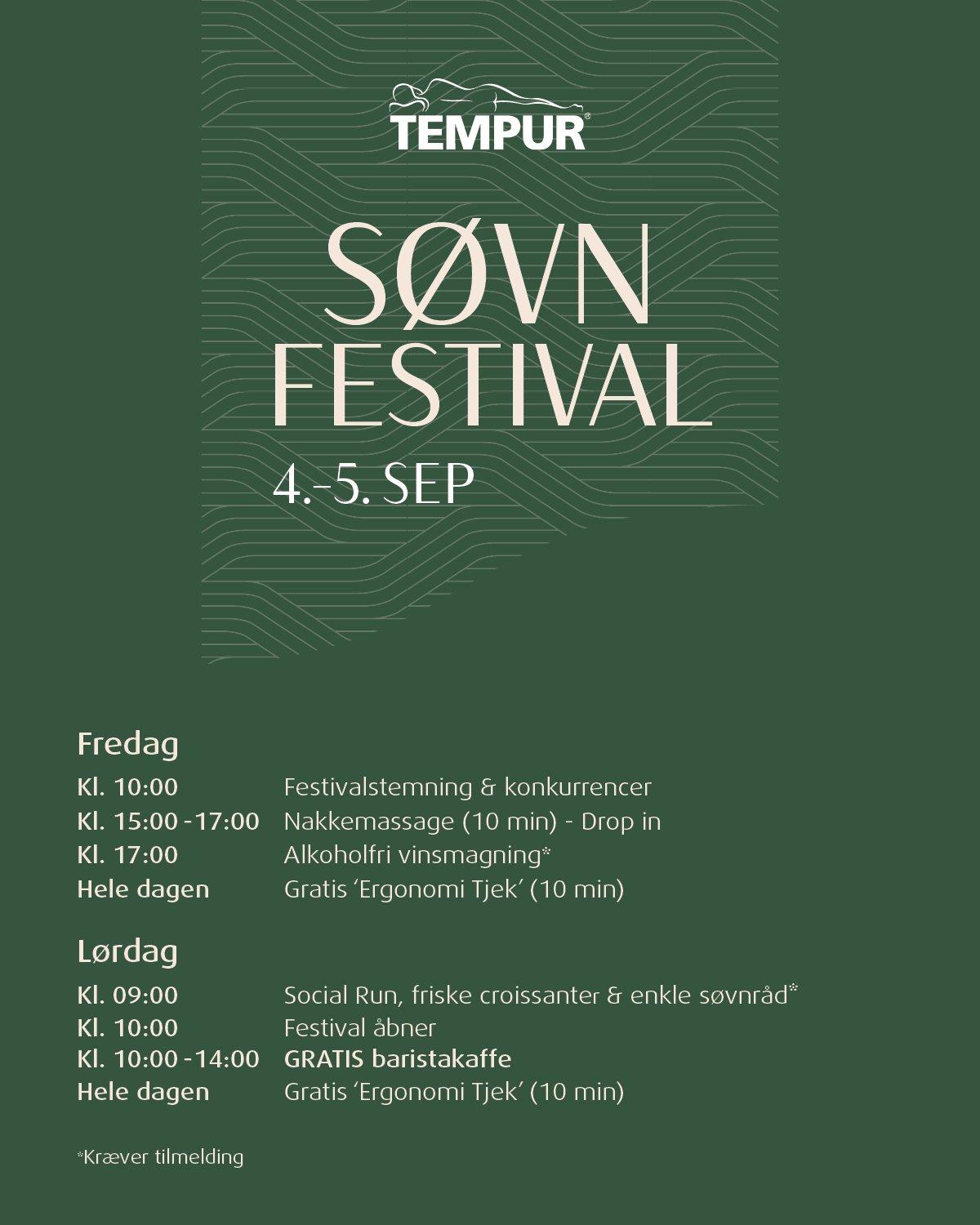 Program for TEMPUR® Søvnfestival 2026