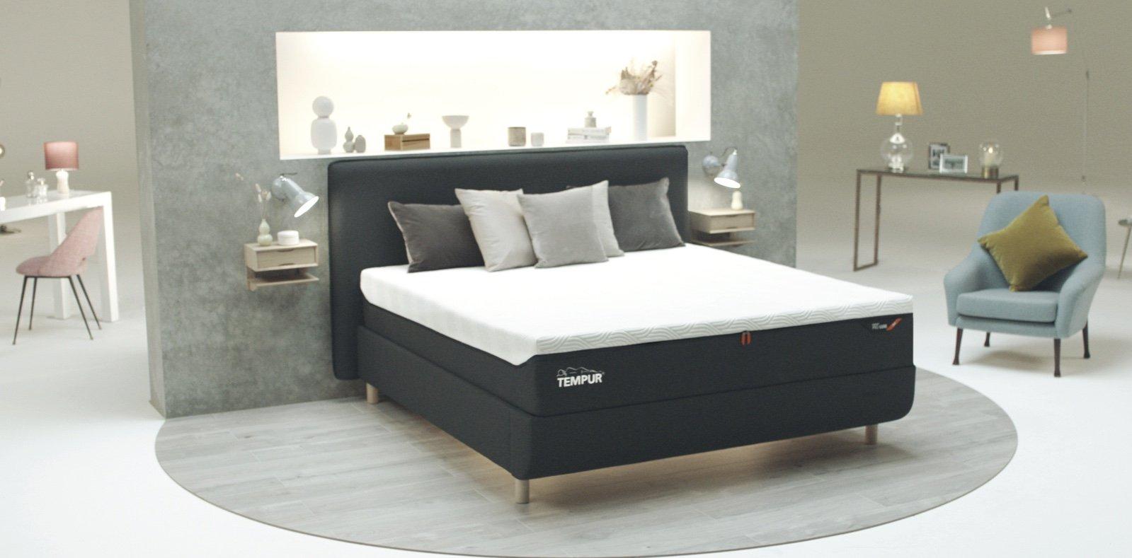 bed with a TEMPUR® mattress