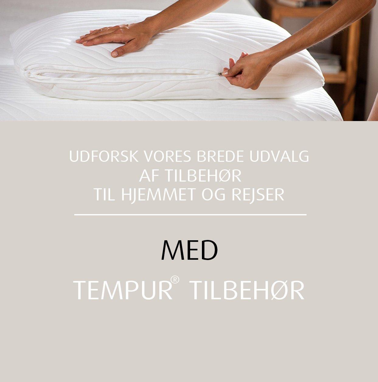 A TEMPUR pillow case on a TEMPUR pillow